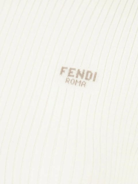 FENDI embroidered-logo sweater - White - zdjęcie produktu nr 2