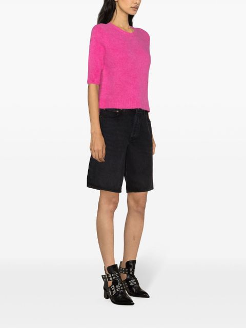 GANNI open-back brushed jumper - Pink