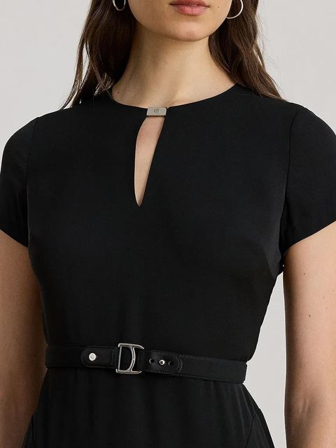 Lauren Ralph Lauren sukienka kolor czarny mini rozkloszowana 200973369