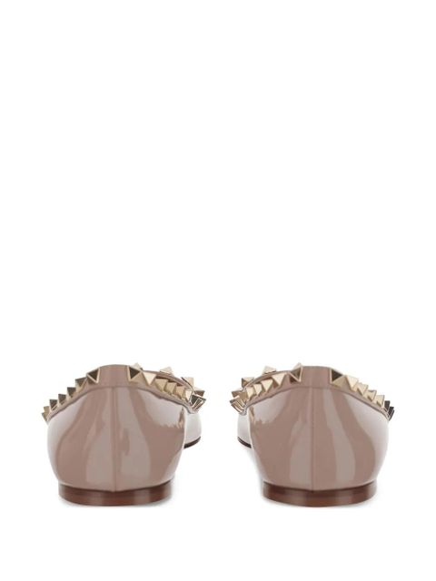 Valentino Garavani Rockstud patent leather ballet flats - Pink