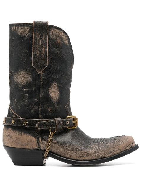 Golden Goose slip-on distressed boots - Black - zdjęcie produktu nr 1