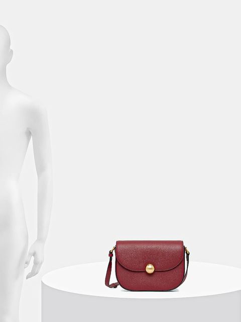 Furla torebka skórzana kolor bordowy WB01887.BX3036.CGQ00