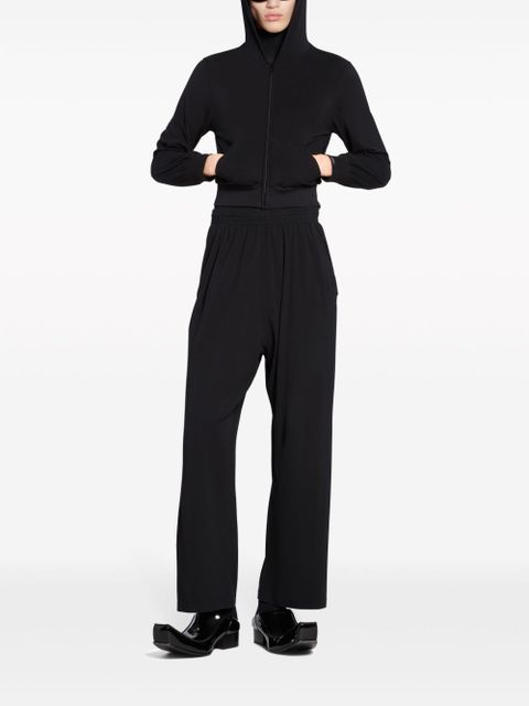 Balenciaga zip-up cotton hoodie - Black