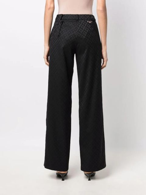 Marine Serre moon-print tailored trousers - Black