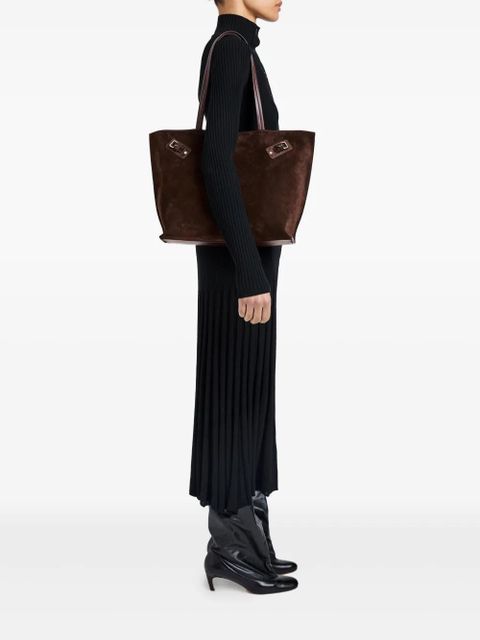Proenza Schouler large Days buckle-detail suede tote bag - Brown - zdjęcie produktu nr 2