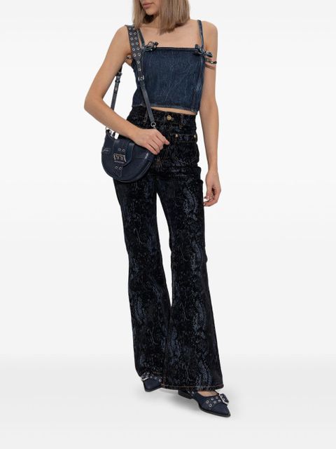 GANNI Jeansy flared trousers - Blue