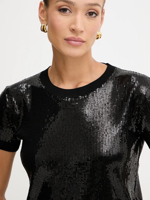 Guess t-shirt JUNIPER damski kolor czarny W5YR21 Z3E70