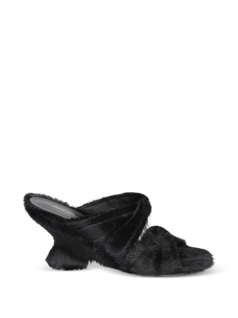 DRIES VAN NOTEN 75mm pony-hair sculpted-heel sandals - Black - zdjęcie produktu nr 2
