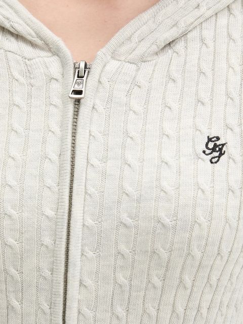 Guess Jeans kardigan z domieszką jedwabiu damska kolor szary lekki W5BR04 Z3HO2