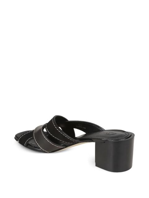 Tod's crossover stitch sandals - Black