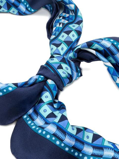 Ferragamo animal-print scarf - Blue