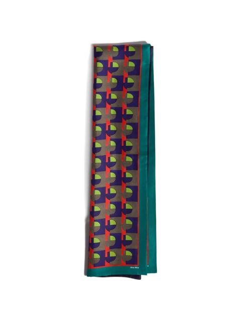 Miu Miu printed silk scarf - Green - zdjęcie produktu nr 1