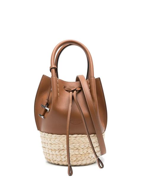 Tod's T Timeless-logo bucket bag - Brown - zdjęcie produktu nr 1
