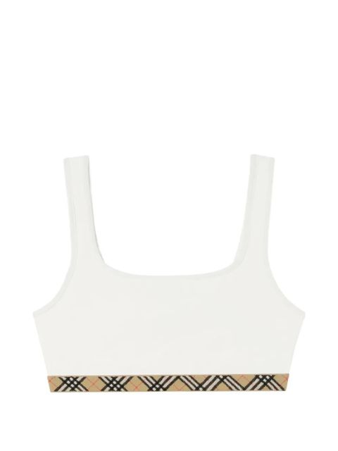 Burberry Check-trim bikini top - White - zdjęcie produktu nr 1