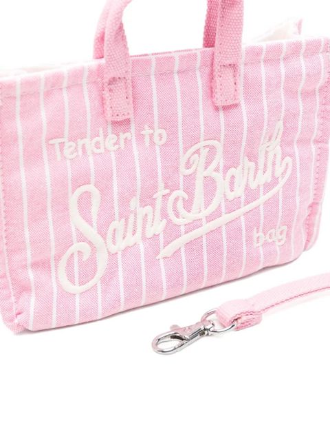 MC2 Saint Barth striped embroidered phone bag - Pink
