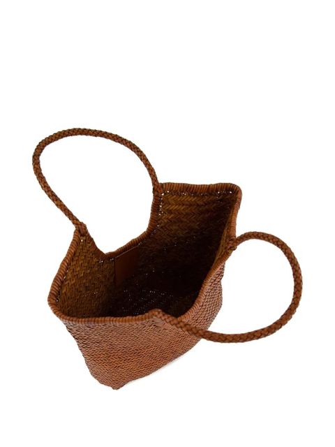 DRAGON DIFFUSION NS Diagonal Triple Jump leather shoulder bag - Brown