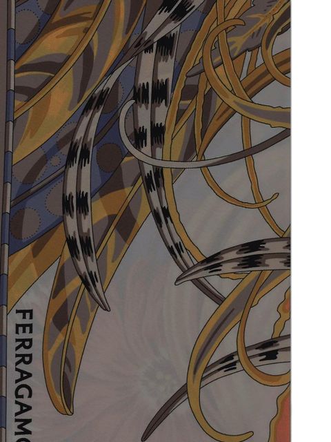 Ferragamo rooster-printed square scarf - Neutrals - zdjęcie produktu nr 2
