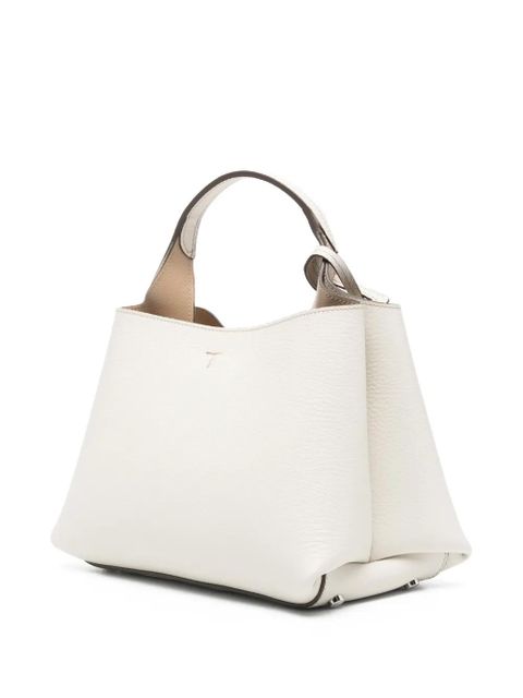 Tod's micro logo-charm tote bag - White