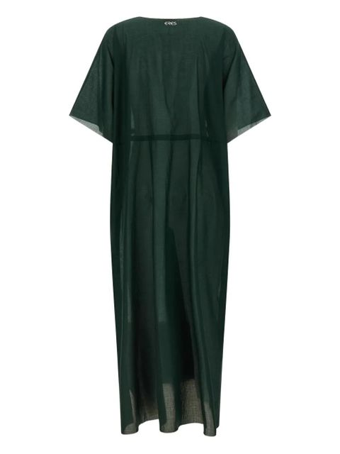 ERES batwing sleeve drawstring volier midi dress - Green