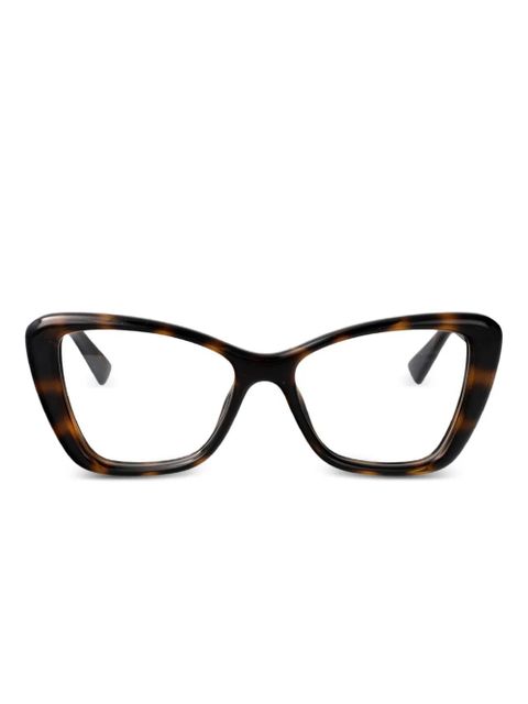 Gucci Eyewear cat-eye frame glasses - Brown - zdjęcie produktu nr 1