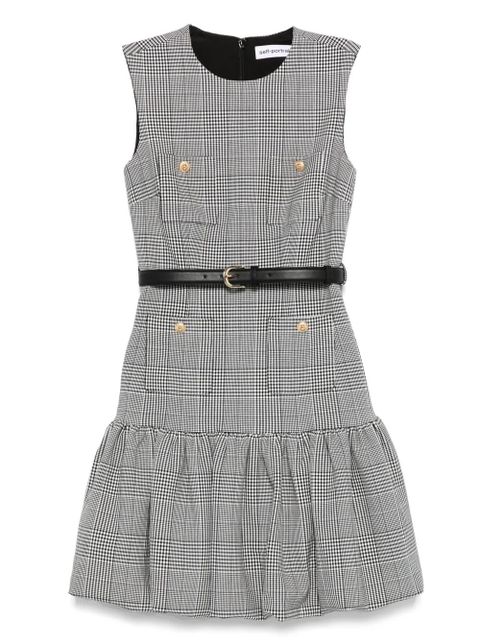 Self-Portrait checked dress - Black - zdjęcie produktu nr 1