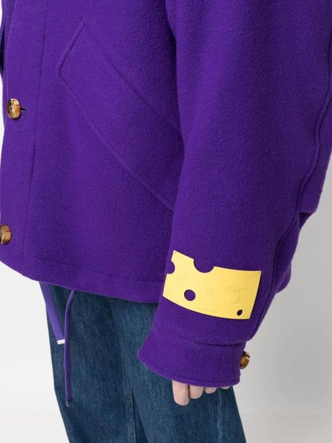 Off-White hooded reversible jacket - Purple