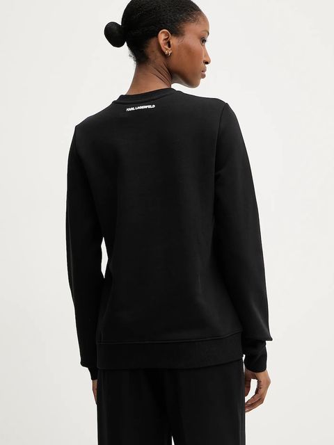 Karl Lagerfeld bluza IKON damska kolor czarny z nadrukiem A3W20066