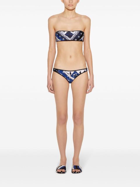 PUCCI Orchidee-print bikini briefs - Blue