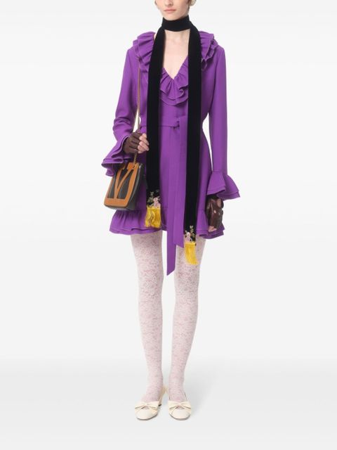 Valentino Garavani Crepe Couture mini dress - Purple