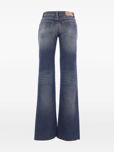 Balenciaga frayed-hem jeans - DARK BLUE - zdjęcie produktu nr 2