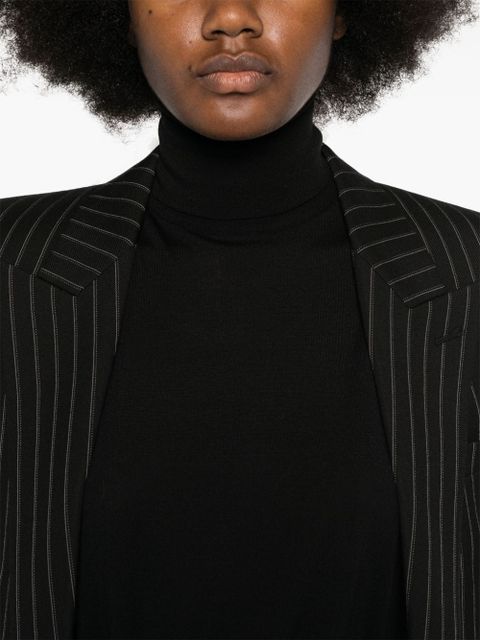 Saint Laurent high-neck wool jumper - Black