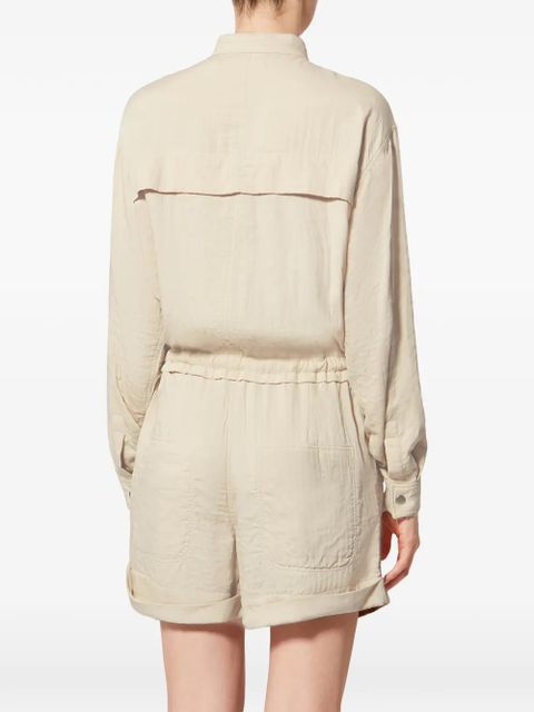 MARANT ÉTOILE Betyna buttoned belted playsuit - Neutrals