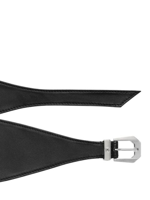 Versace knotted leather wide belt - Black - zdjęcie produktu nr 2