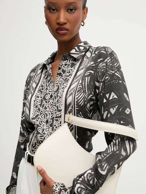 Answear.LAB koszula damska kolor czarny regular z kołnierzykiem klasycznym