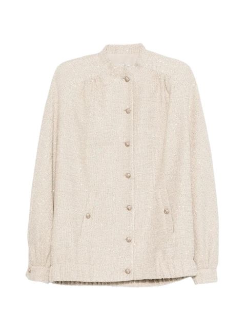 Alessandra Rich buttoned embellished jacket - Neutrals - zdjęcie produktu nr 1