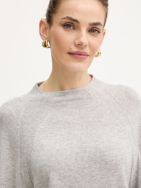 MAX&Co. sweter wełniany damski kolor szary lekki 2526366024200