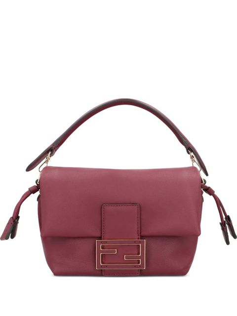 FENDI small Mamma Baguette leather bucket bag - Red