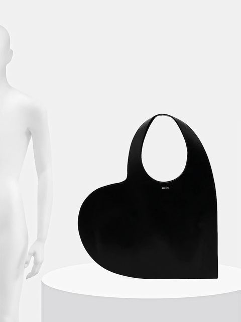 Coperni torebka skórzana Double Heart Tote kolor czarny COPBA113F6062