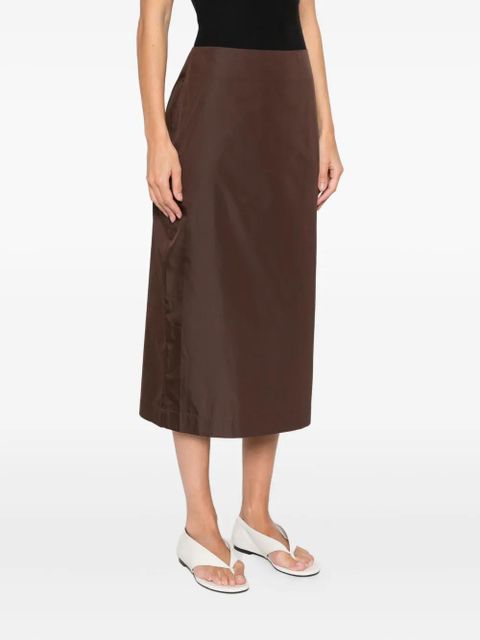 St. Agni rear-slit midi skirt - Brown