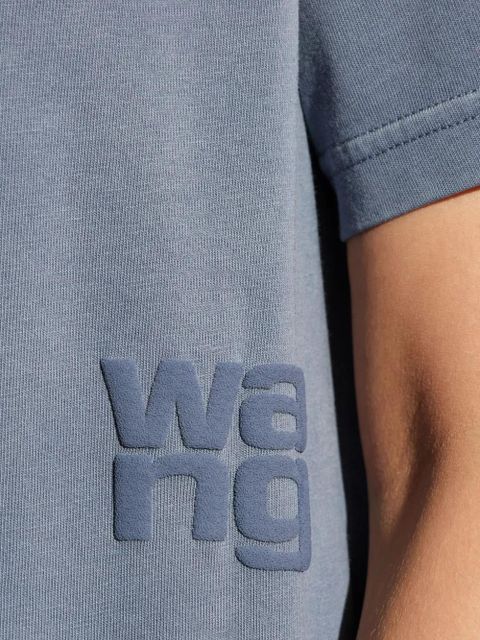 Alexander Wang logo-detail cotton T-shirt - Blue