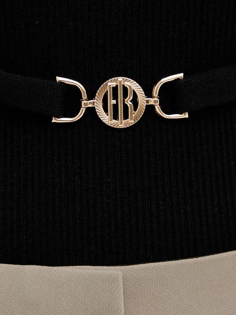 Fracomina body damskie kolor czarny FR25WT5001K43301