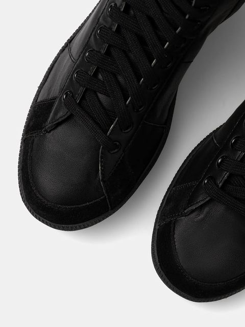 Patrizia Pepe trampki skórzane kolor czarny 8Y0145 L150 K101