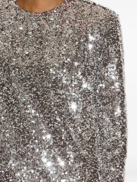 ISABEL MARANT Heliane sequinned dress - Silver