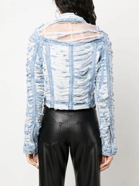 Diesel De-Slimmy-Fsc cropped denim jacket - Blue