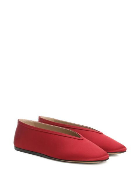 Le Monde Beryl Luna satin ballet flats - Red - zdjęcie produktu nr 2