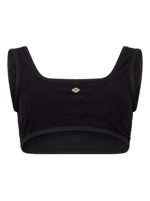 Casablanca monogram jacquard bikini top - Black - zdjęcie produktu nr 1