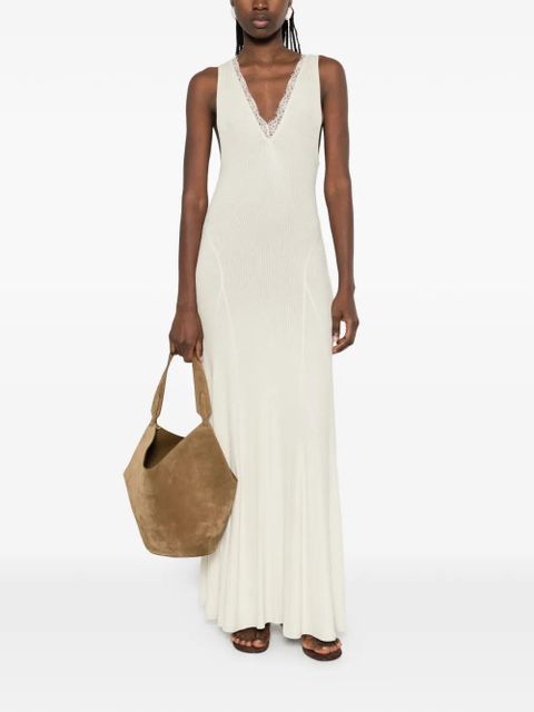 Nanushka lace detail tank maxi dress - Neutrals - zdjęcie produktu nr 2