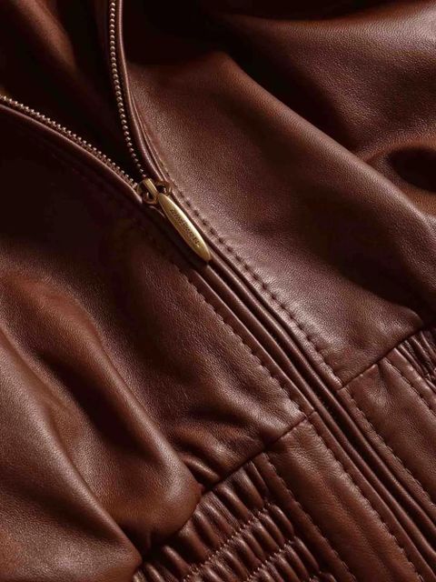 ZIMMERMANN Luna leather bomber jacket - Brown