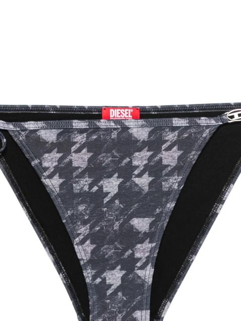 Diesel houndstooth tie-side bottoms - Black