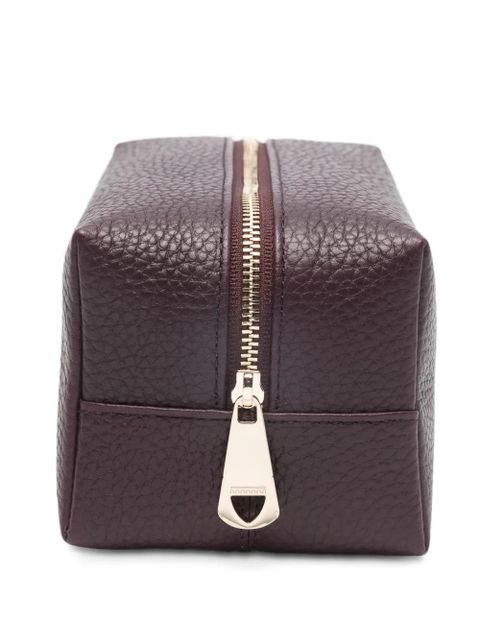 Aspinal Of London London logo-detail makeup bag - Purple